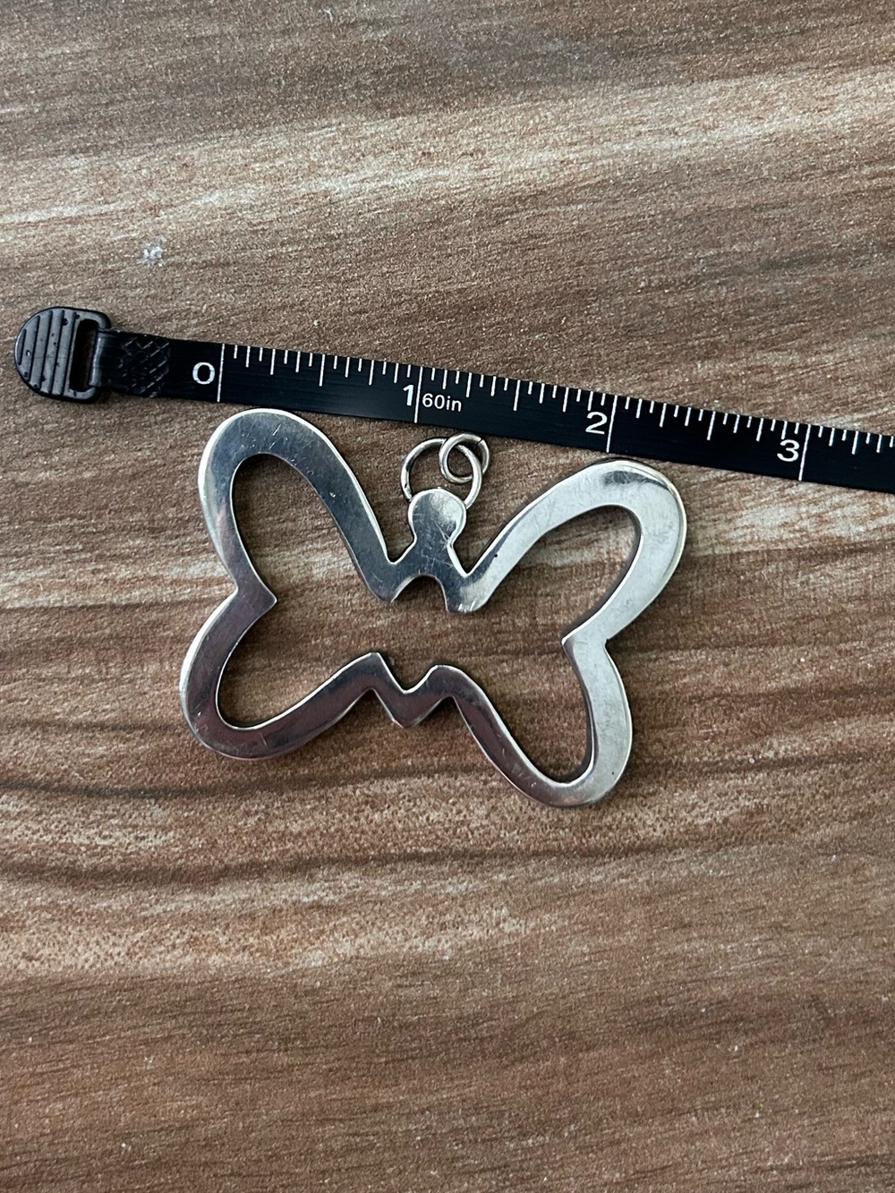 Sterling Silver Butterfly Pendant 12.9g Bold Outline, Openwork Design Vintage